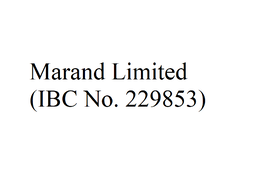 NOTICE OF DISSOLUTION Marand Limited (IBC No. 229853)