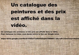 Vente de peintures d'artistes jeunes et talentueux.