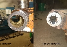 Восстановление изношенных отверстий на погрузчиках и спецтехнике