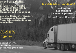 Everest Cargo Inc приглашает на работу водителей